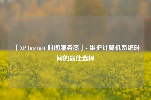 「XP Internet 時(shí)間服務(wù)器」- 維護(hù)計(jì)算機(jī)系統(tǒng)時(shí)間的最佳選擇