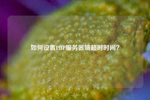 如何設(shè)置PHP服務(wù)器端超時時間？